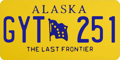 AK license plate GYT251