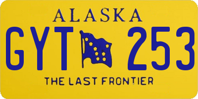 AK license plate GYT253