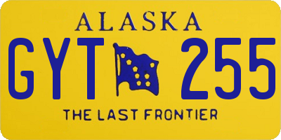AK license plate GYT255