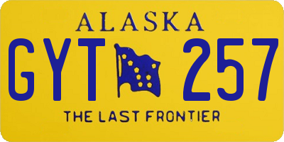 AK license plate GYT257