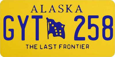 AK license plate GYT258