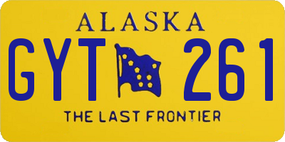 AK license plate GYT261