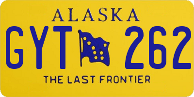 AK license plate GYT262