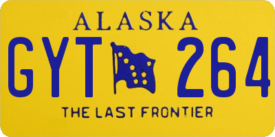 AK license plate GYT264