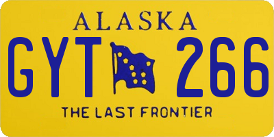 AK license plate GYT266