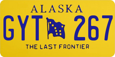 AK license plate GYT267