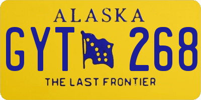 AK license plate GYT268