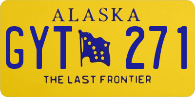 AK license plate GYT271