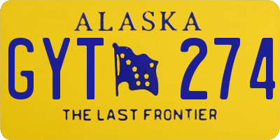 AK license plate GYT274