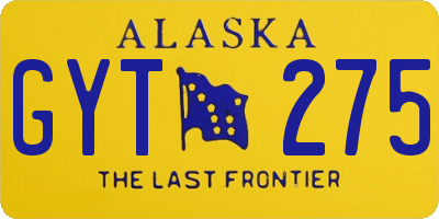 AK license plate GYT275