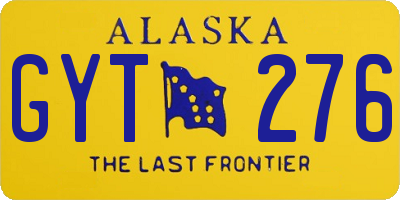 AK license plate GYT276