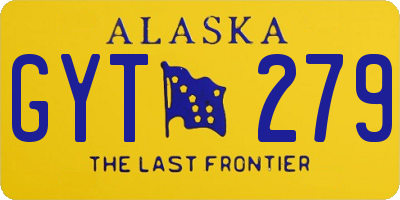 AK license plate GYT279