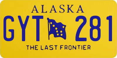 AK license plate GYT281