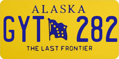 AK license plate GYT282