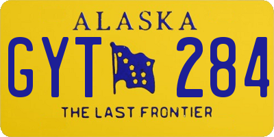 AK license plate GYT284