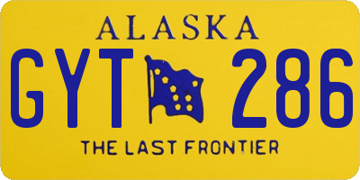 AK license plate GYT286