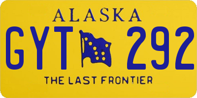 AK license plate GYT292