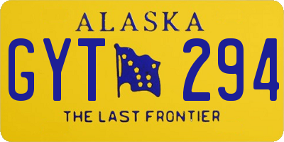 AK license plate GYT294