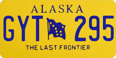 AK license plate GYT295