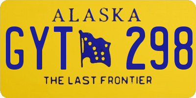 AK license plate GYT298