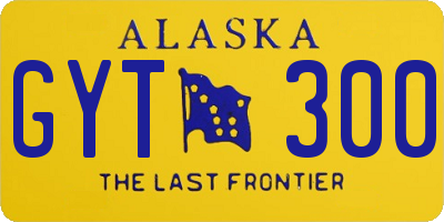 AK license plate GYT300