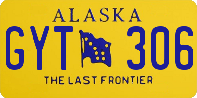 AK license plate GYT306