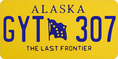 AK license plate GYT307