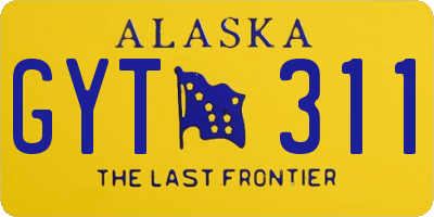 AK license plate GYT311