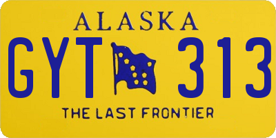 AK license plate GYT313