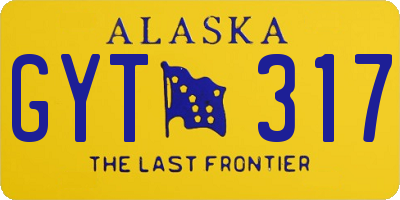 AK license plate GYT317