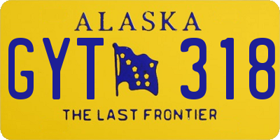 AK license plate GYT318