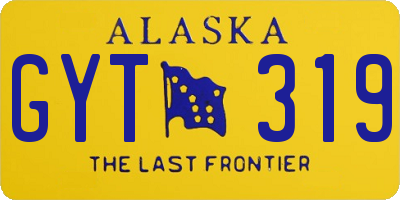 AK license plate GYT319