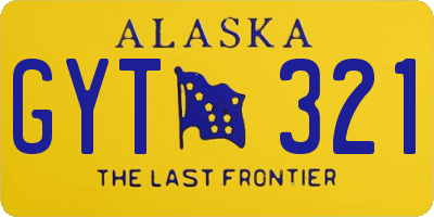 AK license plate GYT321