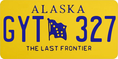 AK license plate GYT327