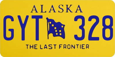 AK license plate GYT328