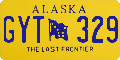 AK license plate GYT329