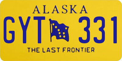 AK license plate GYT331
