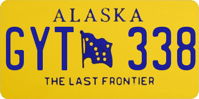 AK license plate GYT338