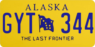 AK license plate GYT344