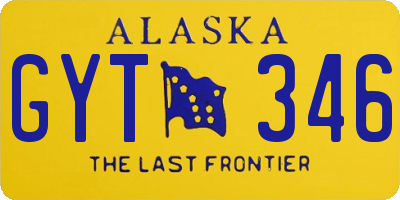 AK license plate GYT346