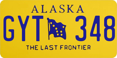 AK license plate GYT348