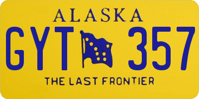 AK license plate GYT357