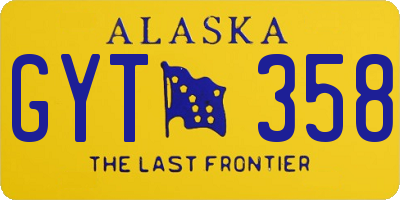 AK license plate GYT358