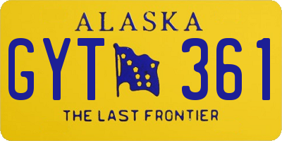 AK license plate GYT361