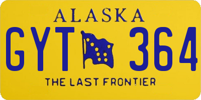 AK license plate GYT364