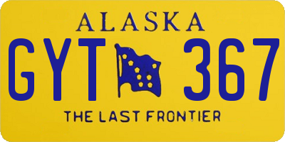 AK license plate GYT367