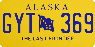 AK license plate GYT369