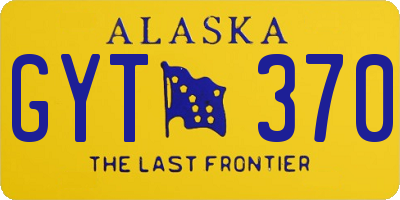 AK license plate GYT370