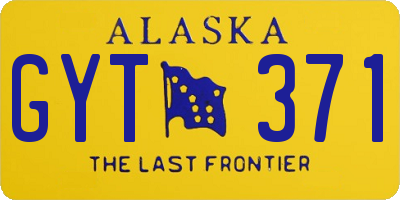 AK license plate GYT371