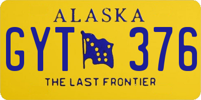 AK license plate GYT376